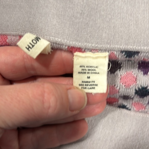 Anthropologie MOTH mini skirt polka dot wool knit circle skater design size M - Picture 6 of 7